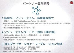 図4：レッドハットのパートナー向け営業戦略