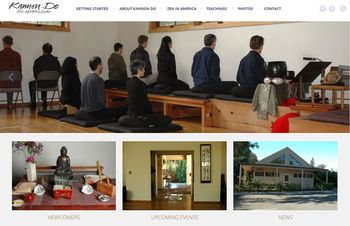 図１：「カンノンドウ」禅瞑想センターのホームページ画面