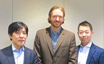 左から、アクセンチュアの谷山 敬人 氏、独SAPのChristoph Schroeder（クリストフ･シュレーダー）博士、SAPジャパンの土屋 貴広 氏