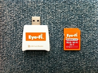 写真2　これがEye-Fi。見た目は普通のSDメモリーカードだけど無線LANのクライアント機能が備わっている