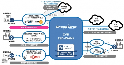 図1：BroadLine CVR（Cloud Various Router）の概要（出典：TOKAIコミュニケーションズ）