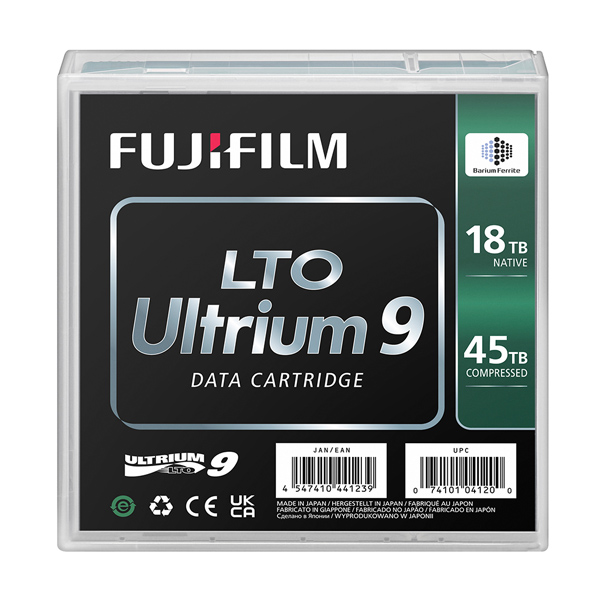 写真1：FUJIFILM LTO Ultrium9 データカートリッジの外観